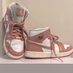 Nike Air Jordan 1 Mid SE Red Stardust Metallic Copper Size 8.5